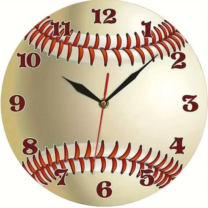 12 Inch Round Baseball Home Wall Decoration Clock NEW! Home & Garden:Home Décor:Clocks:Wall Clocks Cozy Home Treasures   