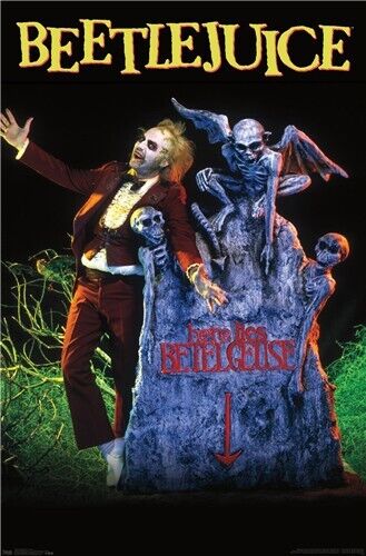 Beetlejuice Movie Poster Michael Keaton 22.375" x 34" NEW! Home & Garden:Home Décor:Posters & Prints Trends   