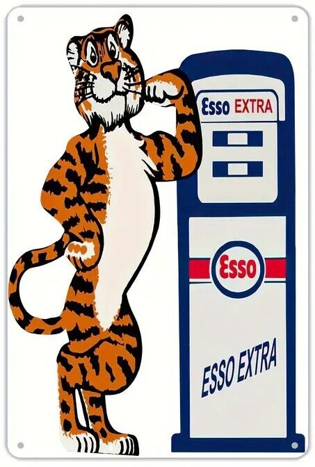 Esso Extra Gasoline Novelty Metal Sign 12" x 8" Wall Art Home & Garden:Home Décor:Plaques & Signs Cozy Home Treasures   