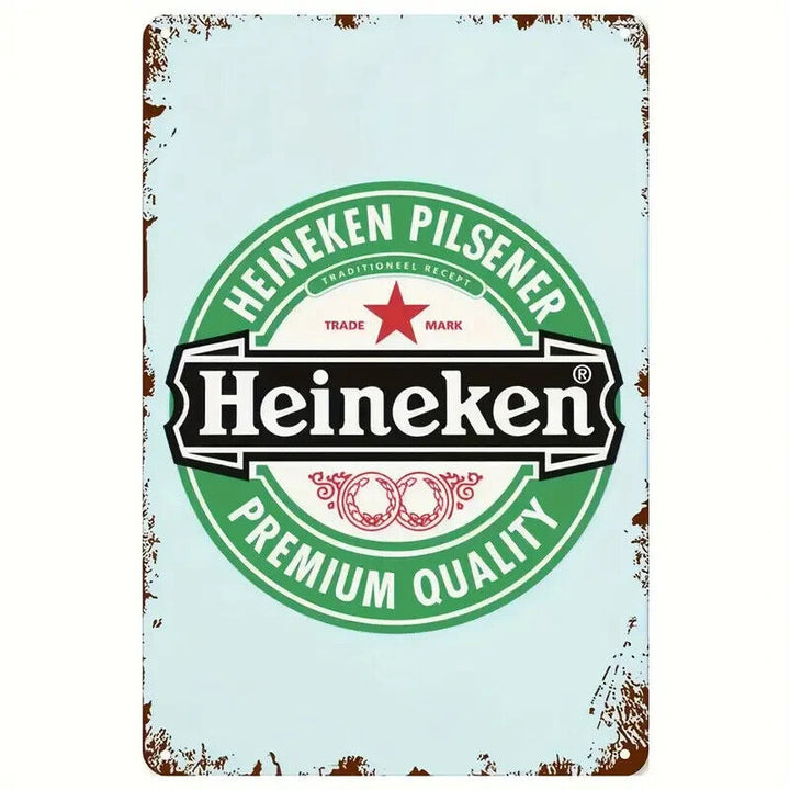 Heineken Premium Quality Beer Vintage Novelty Metal Sign 12" x 8" Wall Art Home & Garden:Home Décor:Plaques & Signs Cozy Home Treasures   