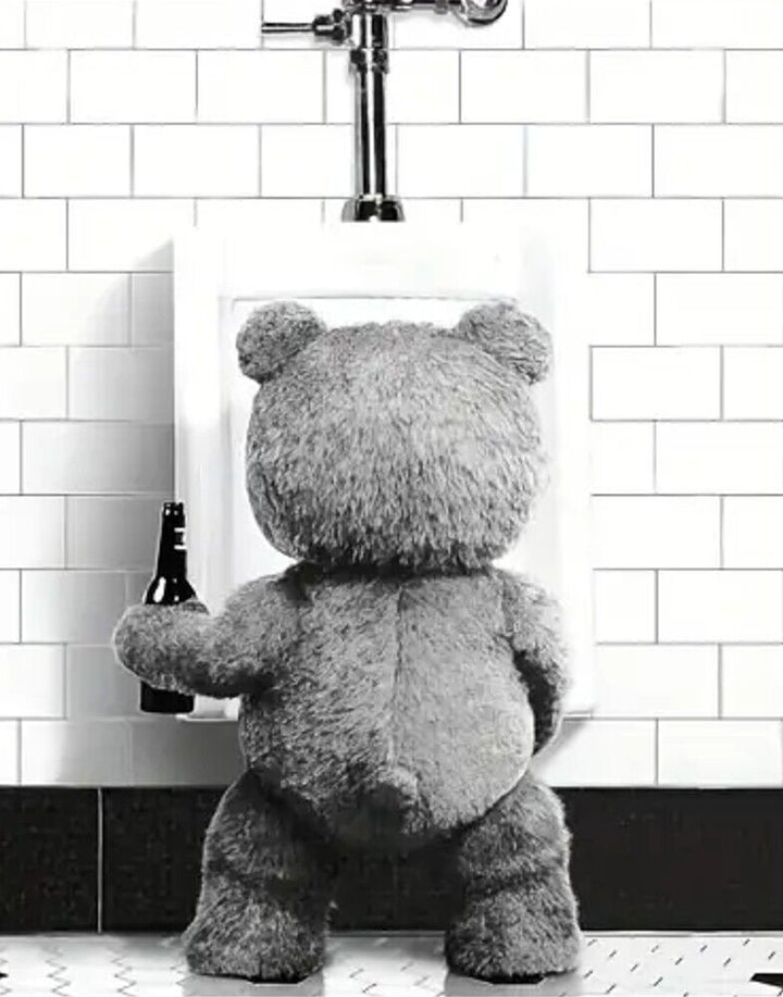 Ted Standing At Urinal With A Beer Funny Canvas Art Print 12" X 16" New! Art:Art Prints Cozy Home Treasures   