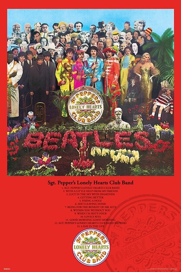 The Beatles Sgt. Pepper's Lonely Hearts Club Poster 24" x 36" New! Art:Art Posters Cozy Home Treasures   