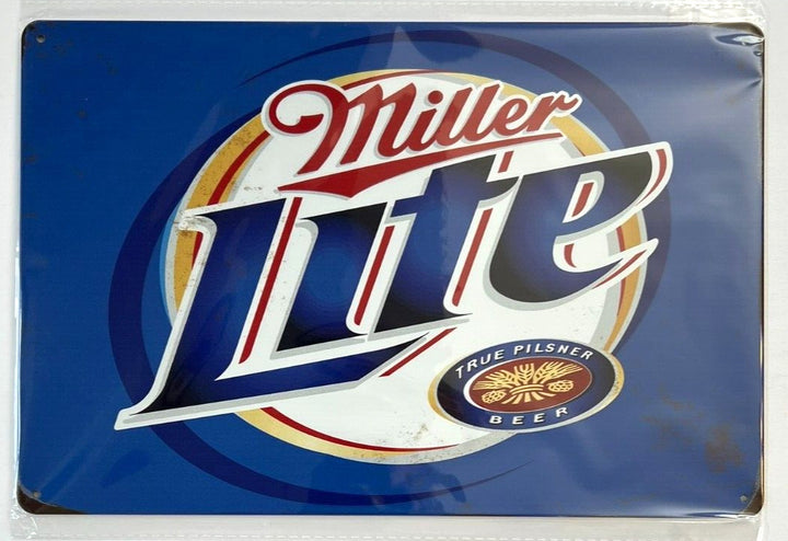 Miller Lite True Pilsner Beer Vintage 12" x 8" Metal Sign NEW! Home & Garden:Home Décor:Plaques & Signs Cozy Home Treasures   