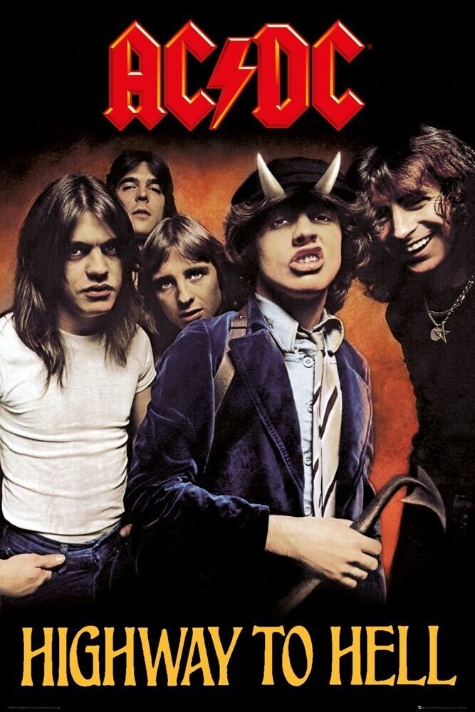 AC/DC Highway To Hell Poster 24" x 36" New! Poster Cozy Home Treasures   