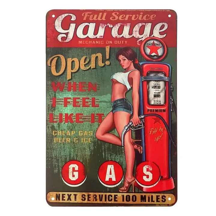 Full Service Garage Novelty Metal Tin Sign For Cafes, Bars, Pubs, Man Caves Home & Garden:Home Décor:Plaques & Signs Unbranded   