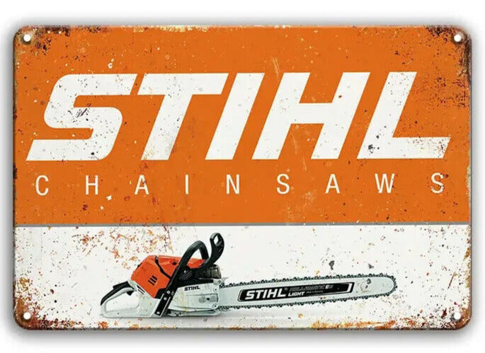 Stihl Chain Saws Vintage Novelty Metal Sign 12" x 8" Wall Art Home & Garden:Home Décor:Plaques & Signs Cozy Home Treasures   