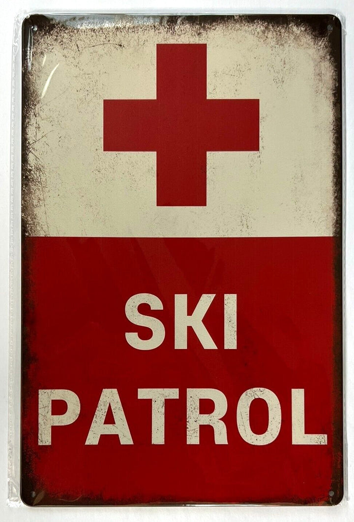 Ski Patrol Vintage Novelty Metal Sign 12" x 8" Wall Art Home & Garden:Home Décor:Plaques & Signs Cozy Home Treasures   