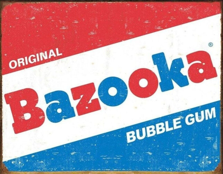 Original Bazooka Bubble Gum Vintage Novelty Sign 16" x 12.5" Home & Garden:Home Décor:Plaques & Signs Desperate Enterprises   