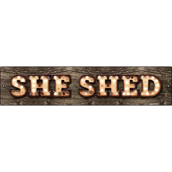 She Shed Novelty Metal Street Sign 18" x 4" NEW! Home & Garden:Home Décor:Plaques & Signs Unbranded   