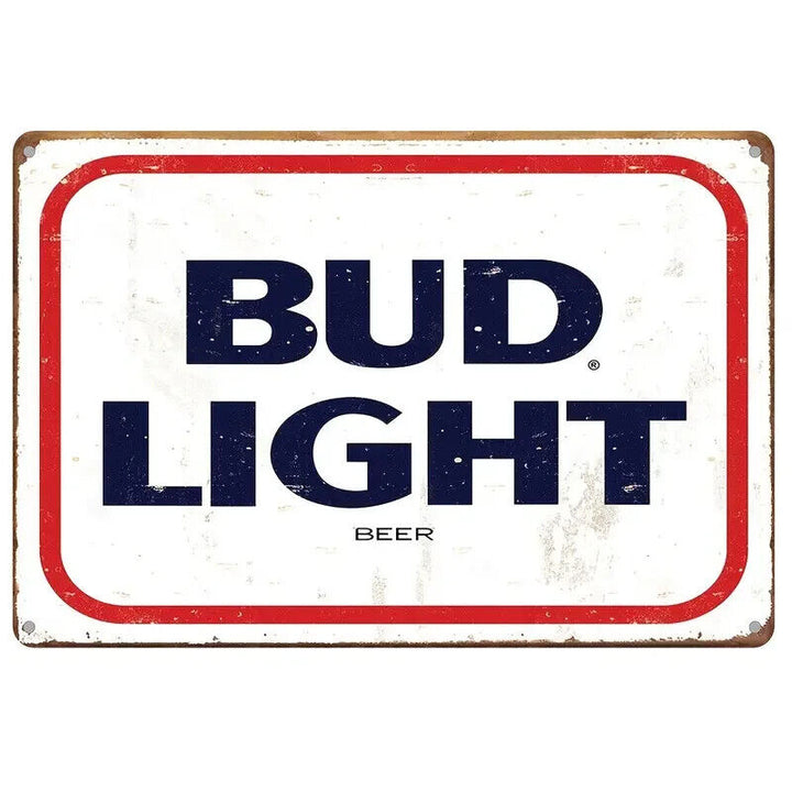 Bud Light Beer Vintage Novelty Metal Sign 12" x 8" Wall Art Home & Garden:Home Décor:Plaques & Signs Cozy Home Treasures   