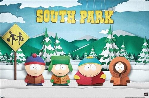 South Park Bus Stop Poster 22.375" x 34" NEW! Home & Garden:Home Décor:Posters & Prints Trends   