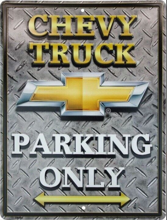 Chevy Truck Embossed Novelty Parking Sign Home & Garden:Home Décor:Plaques & Signs Hangtime   