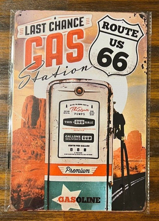 Route 66 Last Chance Gas Station Novelty Metal Sign 12" x 8" NEW! Home & Garden:Home Décor:Plaques & Signs Cozy Home Treasures   