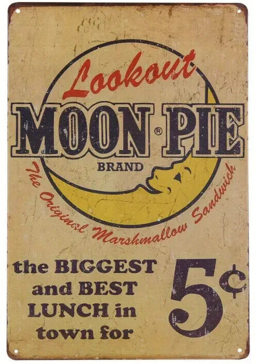 Look Out Moon Pie 5 Cents Vintage Novelty Metal Sign 12 x 8 Wall Art Home & Garden:Home Décor:Plaques & Signs Unbranded   