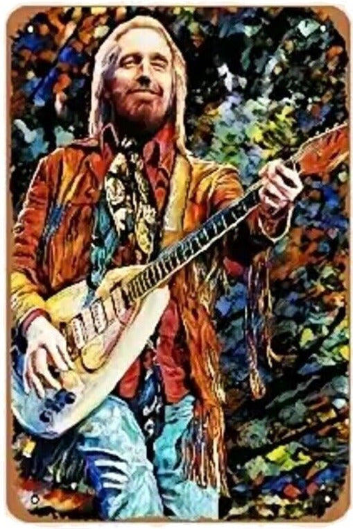 Artist Rendition Of Tom Petty Novelty Metal Sign 12" x 8" Wall Art Home & Garden:Home Décor:Plaques & Signs Cozy Home Treasures   