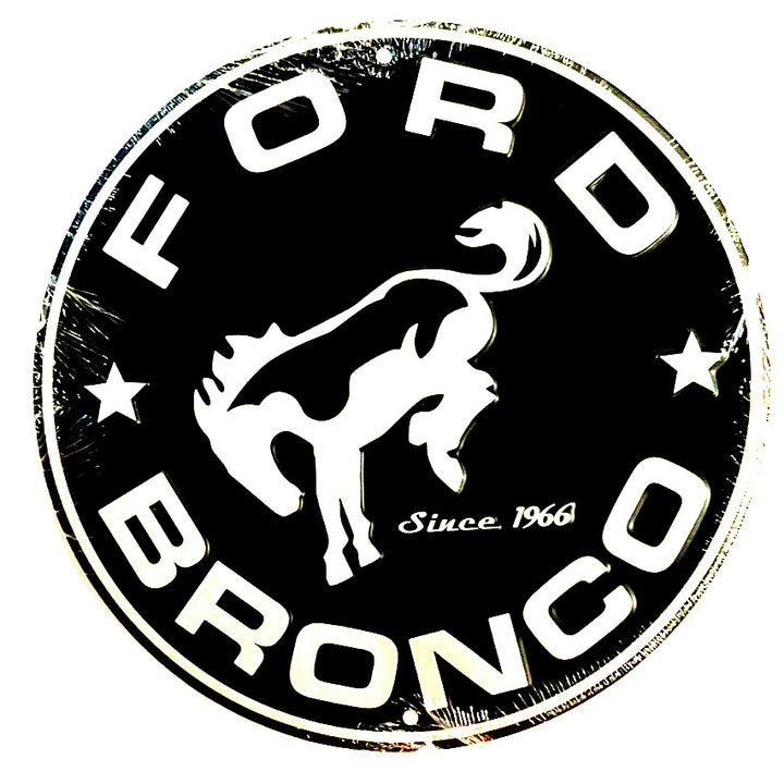 Ford Bronco Since 1966 Licensed Novelty Metal 12in Circular Sign Home & Garden:Home Décor:Plaques & Signs Signs4Fun   