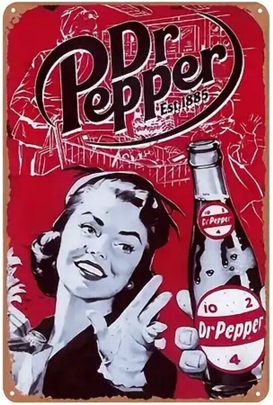 Dr Pepper Est. 1885 Vintage Novelty Metal Sign 12 x 8 Wall Art Home & Garden:Home Décor:Plaques & Signs Cozy Home Treasures   