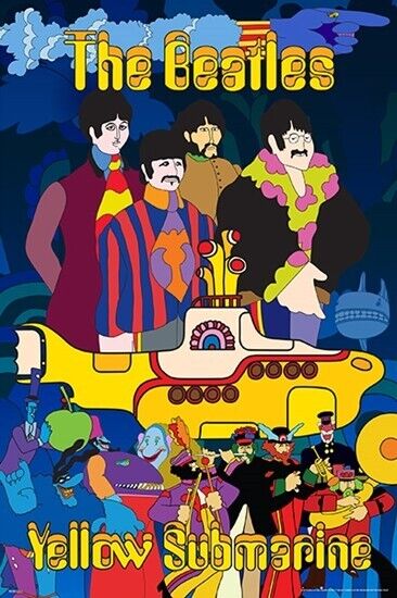 The Beatles Yellow Submarine Poster 24" x 36" New! Art:Art Posters Cozy Home Treasures   