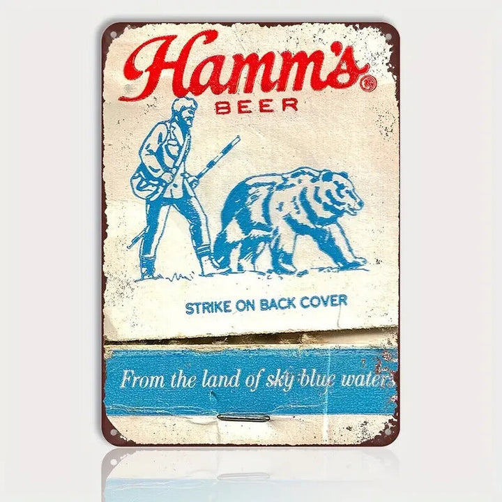 Hamm's Beer Land of Sky Blue Waters Novelty Metal Sign 8" x 12" Home & Garden:Home Décor:Plaques & Signs Cozy Home Treasures   