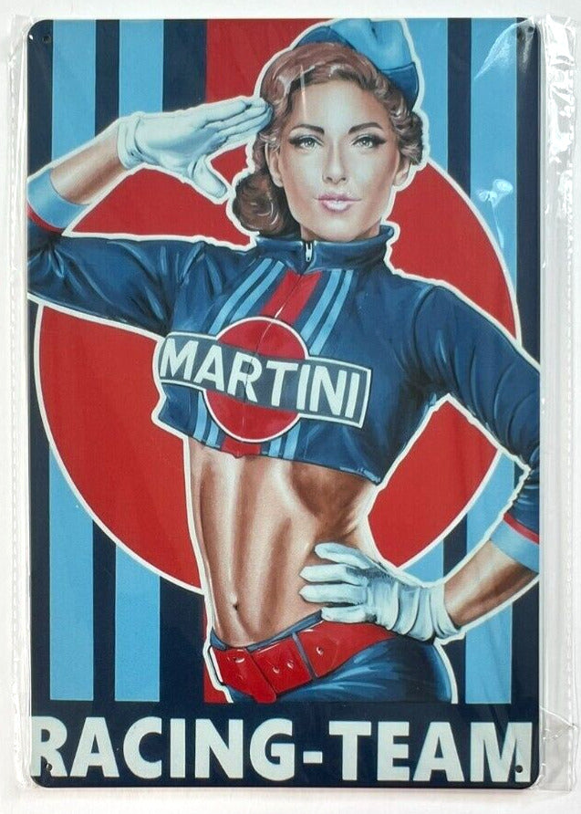 Martini Racing Team Novelty Metal Sign 12" x 8" Wall Art Home & Garden:Home Décor:Plaques & Signs Cozy Home Treasures   