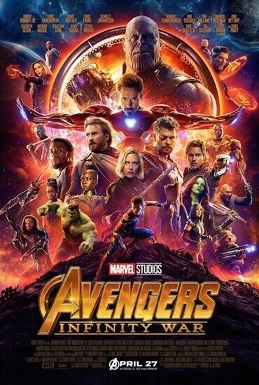 Avengers Infinity War Movie Poster 24" x 36" New! Art:Art Posters Cozy Home Treasures   