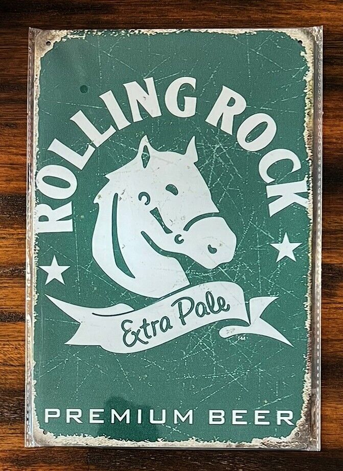 Rolling Rock Extra Pale Premium Beer Vintage Retro Metal Sign 12 x 8 Wall Art Home & Garden:Home Décor:Plaques & Signs Cozy Home Treasures   