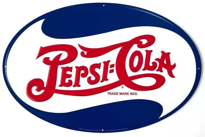 Pepsi-Cola Pepsi Licensed Embossed Novelty Oval Sign 17.5" x 11.5" NEW! Home & Garden:Home Décor:Plaques & Signs Signs4Fun   