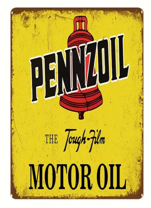 Pennzoil Motor Oil Novelty Metal Sign 12 x 8 Wall Art Home & Garden:Home Décor:Plaques & Signs Cozy Home Treasures   