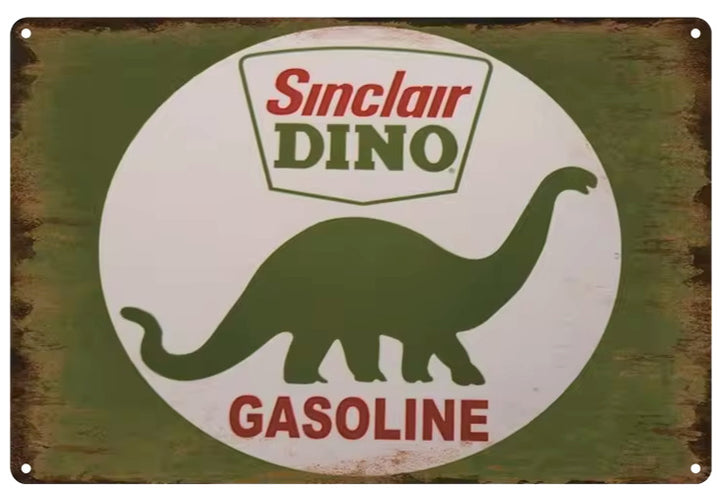 Sinclair Dino Gasoline Vintage Novelty Metal Sign 8" x 12" Wall Art Home & Garden:Home Décor:Plaques & Signs Cozy Home Treasures   