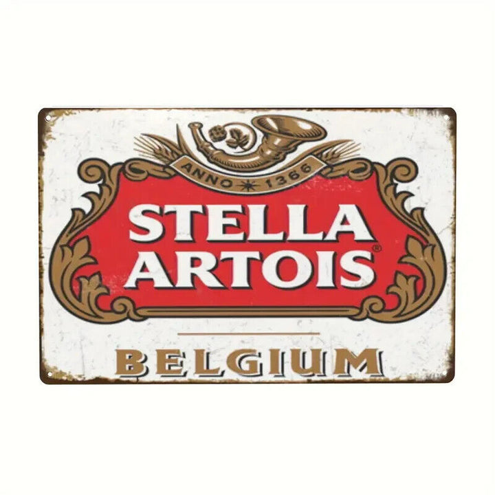 Stella Artois Lager Beer Vintage Novelty Metal Sign 12" x 8" NEW! Home & Garden:Home Décor:Plaques & Signs Cozy Home Treasures   