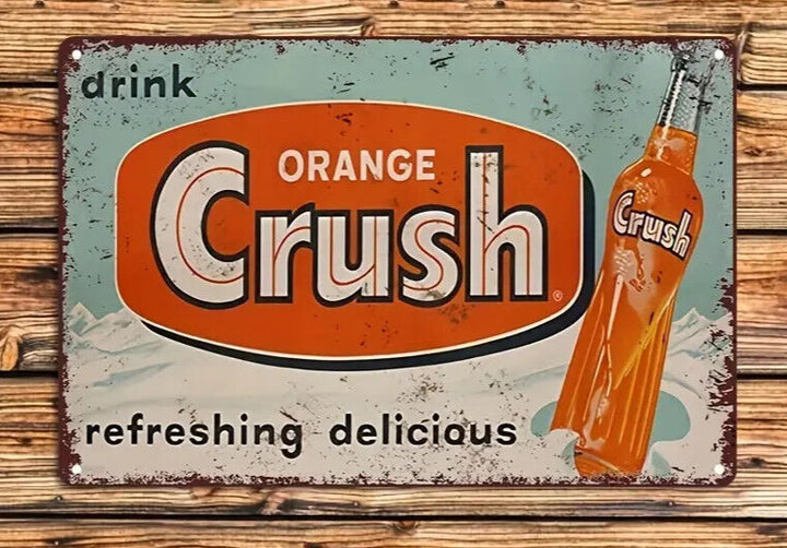 Orange Crush Novelty Metal Sign 12 x 8 Wall Art Home & Garden:Home Décor:Plaques & Signs Cozy Home Treasures   