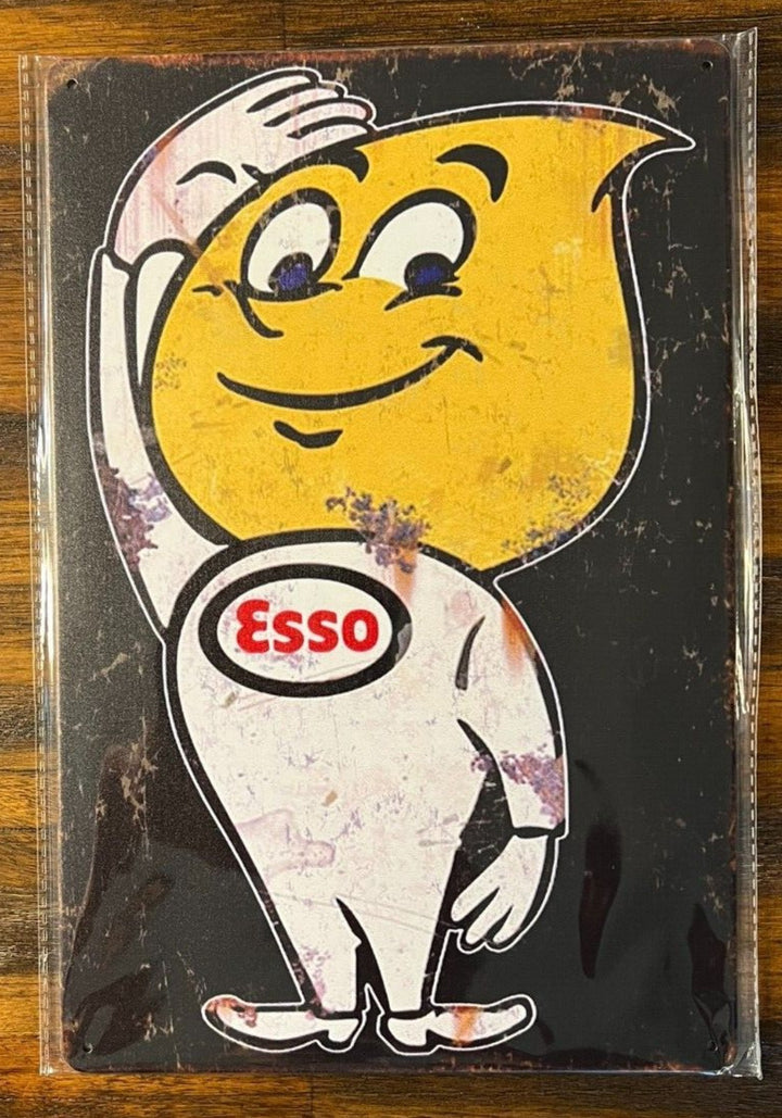 Happy The Esso Oil Drop Man Novelty Metal Sign 12" x 8" Wall Art Home & Garden:Home Décor:Plaques & Signs Cozy Home Treasures   