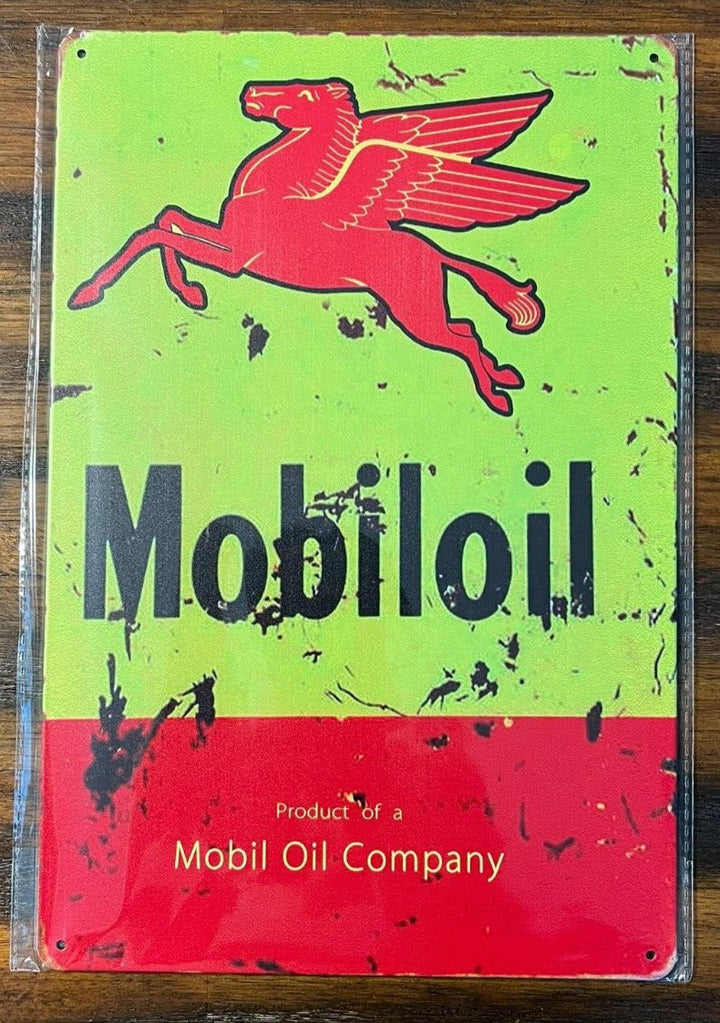 Mobiloil Mobil Oil Company Novelty Metal Sign 12" x 8" Wall Art Home & Garden:Home Décor:Plaques & Signs Cozy Home Treasures   