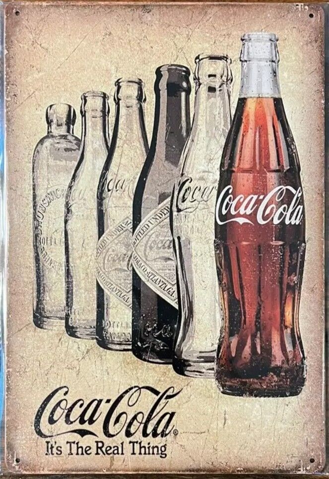 Coca-Cola The Real Thing Novelty Metal Sign 12" x 8" NEW! Home & Garden:Home Décor:Plaques & Signs Cozy Home Treasures   