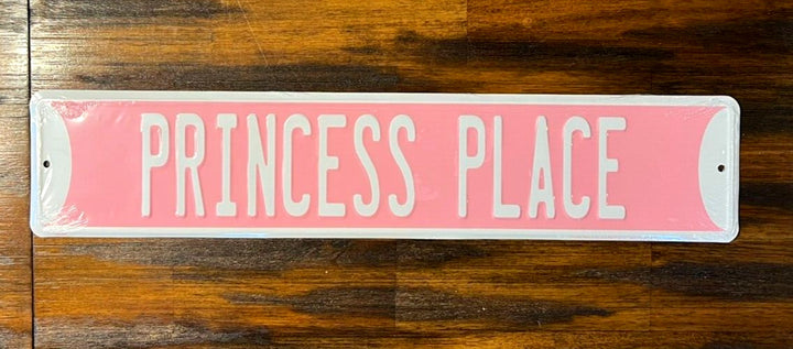 Princess Place Pink Embossed Metal Novelty Street Sign NEW! Home & Garden:Home Décor:Plaques & Signs Unbranded   