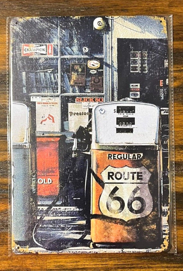 Route 66 Gas Pump Novelty Metal Sign 12" x 8" NEW! Home & Garden:Home Décor:Plaques & Signs Cozy Home Treasures   