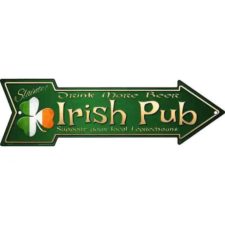 Drink More Beer Irish Pub Metal Arrow Sign 17" x 5" NEW! Home & Garden:Home Décor:Plaques & Signs Unbranded   