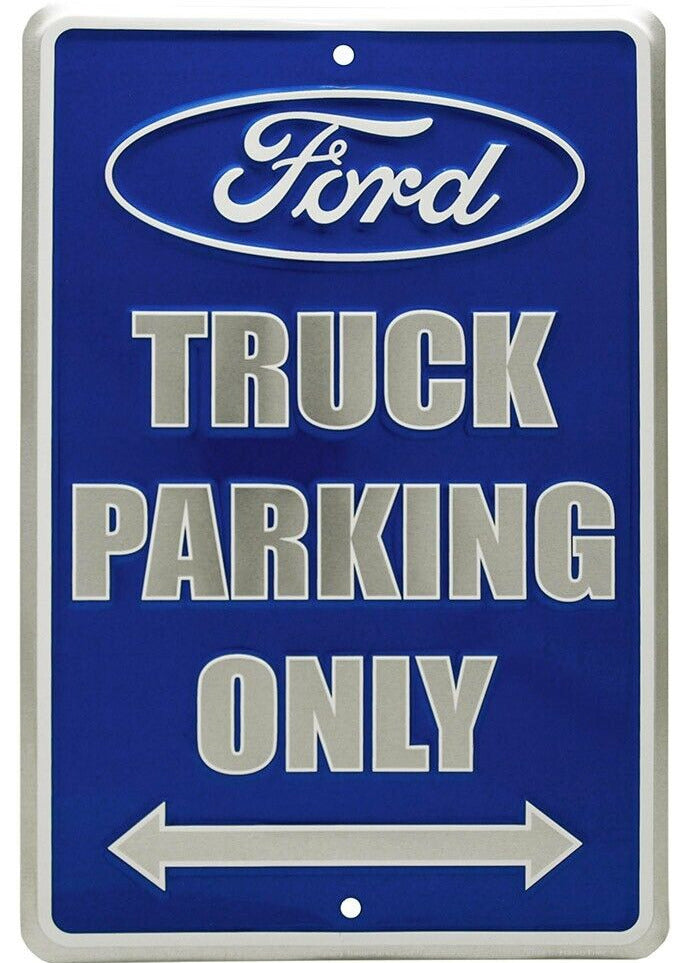 Ford Truck Parking Only Embossed Metal Sign 8" x 12" Home & Garden:Home Décor:Plaques & Signs Hangtime   