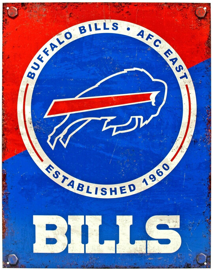 Buffalo Bills Established 1960 Licensed Vintage Novelty Sign 16" x 12.5" Home & Garden:Home Décor:Plaques & Signs Desperate Enterprises   