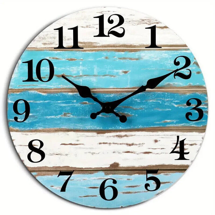 12 Inch Nautical Wood-Style Wall Clock For Home or Office Silent Operation NEW! Home & Garden:Home Décor:Clocks:Wall Clocks Cozy Home Treasures   