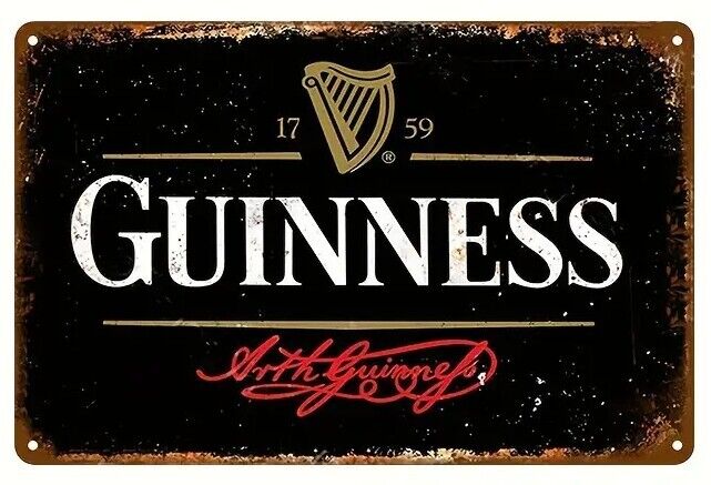 Guinness Beer Since 1759 Vintage Novelty 8" x 12" Metal Sign Home & Garden:Home Décor:Plaques & Signs Cozy Home Treasures   