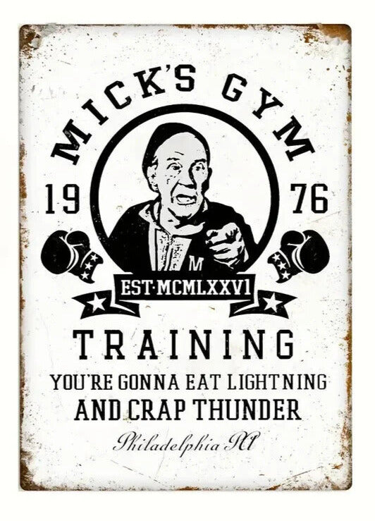 Mick's Gym Rocky Balboa Novelty Metal Sign 12 x 8 Wall Art Home & Garden:Home Décor:Plaques & Signs Cozy Home Treasures   