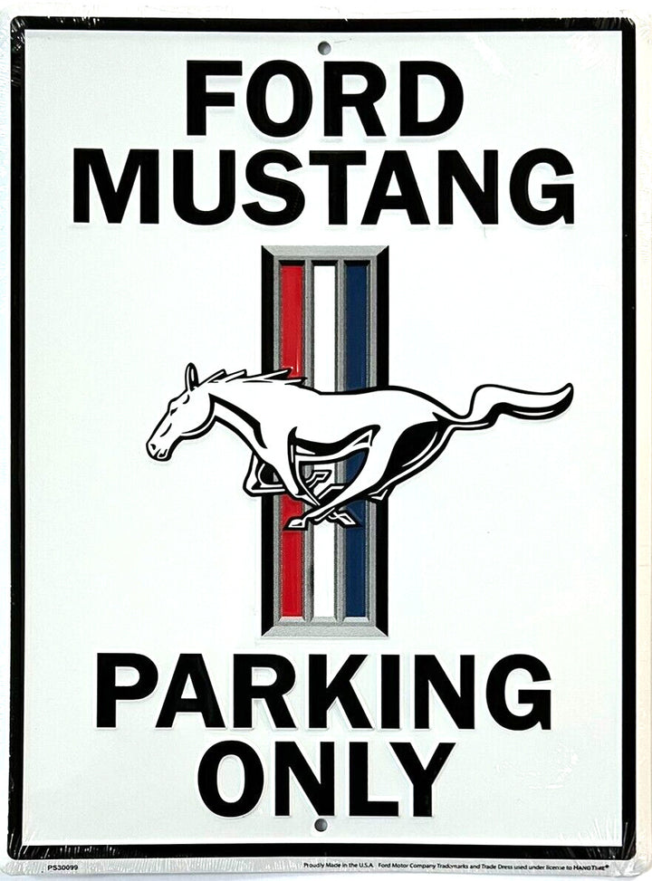 Ford Mustang Parking Only Licensed Novelty Sign 12" x 16" Home & Garden:Home Décor:Plaques & Signs Hangtime   