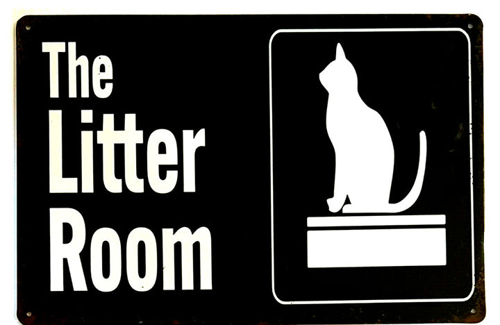 The Litter Room 8" x 12" Vintage Novelty Metal Sign New! Home & Garden:Home Décor:Plaques & Signs Cozy Home Treasures   