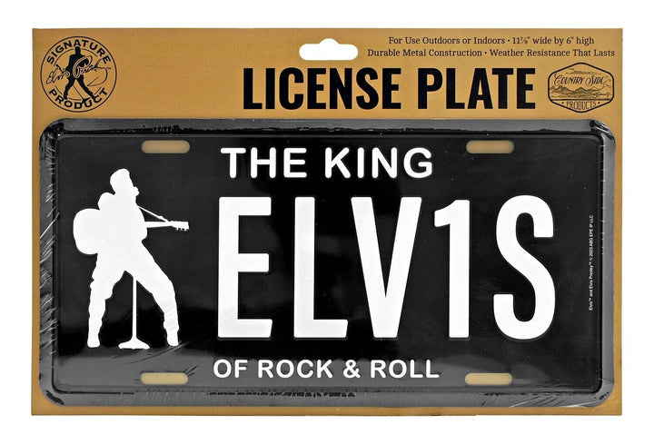 Elvis the King Of Rock & Roll Licensed Novelty License Plate 6" x 12" eBay Motors:Parts & Accessories:Car & Truck Parts & Accessories:Exterior Parts & Accessories:License Plates & Frames Country Side Products   