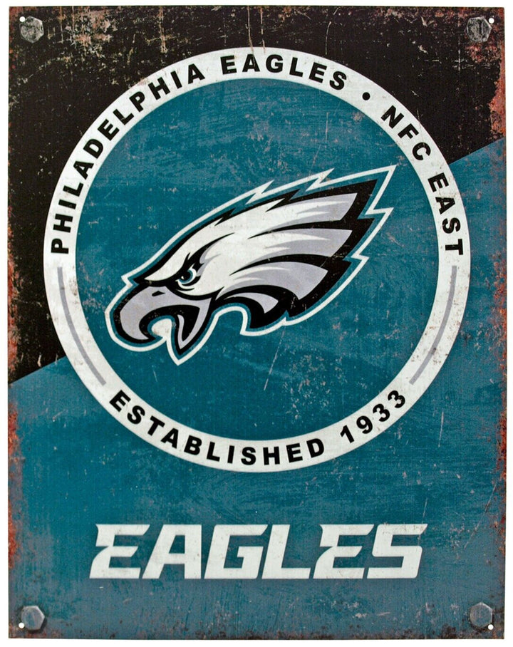 Philadelphia Eagles Established 1933 Licensed Vintage Novelty Sign 16" x 12.5" Home & Garden:Home Décor:Plaques & Signs Desperate Enterprises   