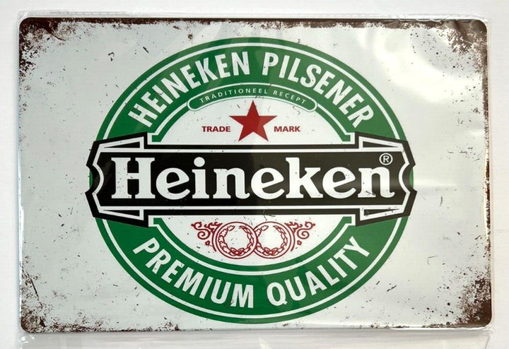 Heineken Premium Quality Beer Vintage Novelty Metal Sign 8" x 12" Wall Art Home & Garden:Home Décor:Plaques & Signs Cozy Home Treasures   