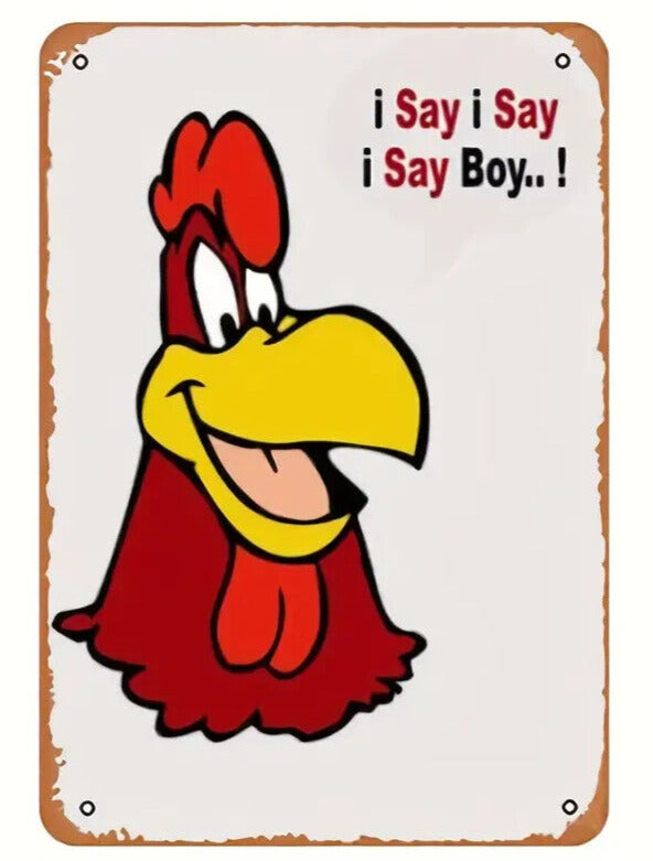 Foghorn Leghorn Novelty Metal Sign 12 x 8 Wall Art Home & Garden:Home Décor:Plaques & Signs Cozy Home Treasures   