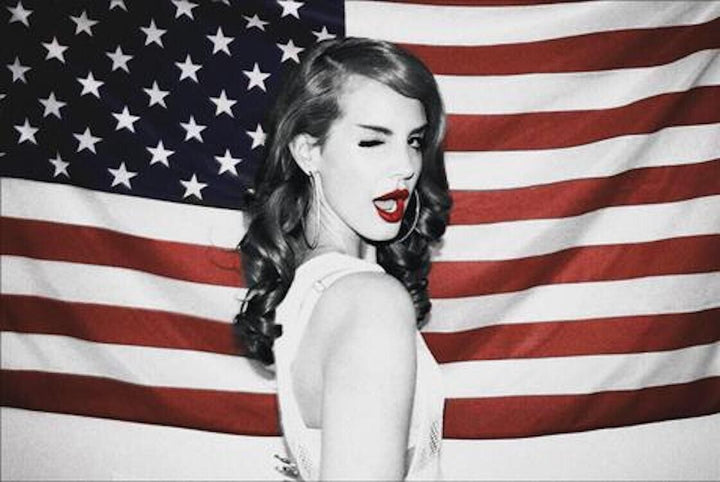 Lana Del Rey American Flag Poster 24" x 36" New!  Cozy Home Treasures   