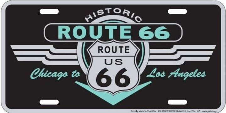 Route 66 Chicago To Los Angeles Novelty License Plate 6" x 12" eBay Motors:Parts & Accessories:Car & Truck Parts & Accessories:Exterior Parts & Accessories:License Plates & Frames Hangtime   